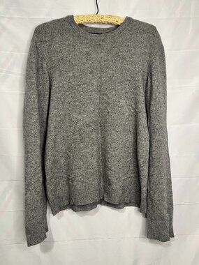 DSTLD Women's Gray with black speckle 100% Cashmere Crew Neck Sweater Medium